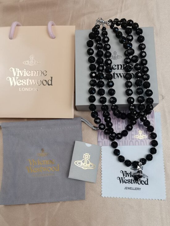 Vivienne Westwood Jewelry - Vivienne Westwood Three Row Pearl Bas Relief Choker in Silver (Brand New)